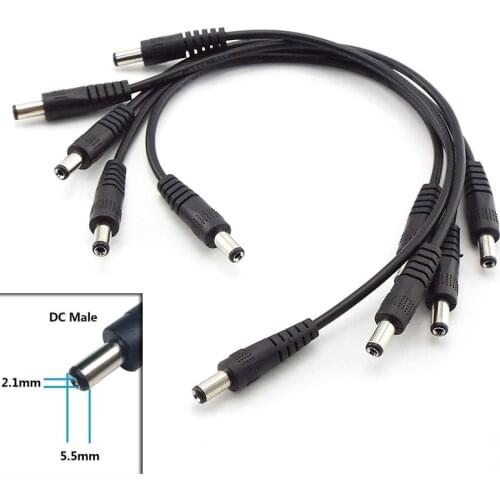 3A Power Cable 5.5mm x 2.1mm Jack Plug Male to Male CCTV Adapter Connector Wire 12V Extension Cords
