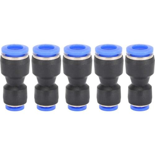 50Pcs Stainless Steel Push To Connect Fittings PG8-4 Quick Release Pneumatic Straight Push Connectors