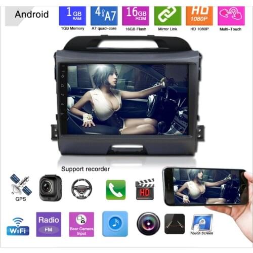 2 Din Car Radio Android Multimedia Player for Kia Sportage 2011 2012 - 2014 2015 2 Din autoradior free Reversing Camera