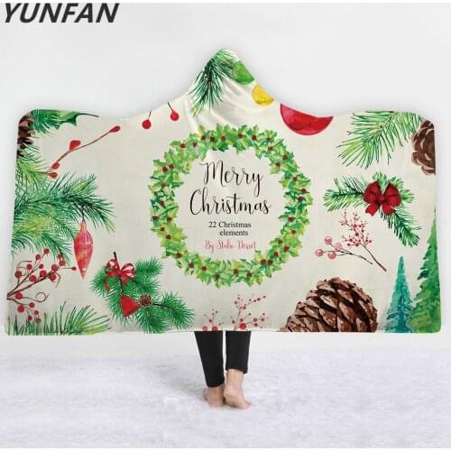 Flannel Fleece Fabric Blanket Christmas Gift New Year Gift Soft Warm Decoration Bedroom Home Textile 3D tree deer twin Blankets