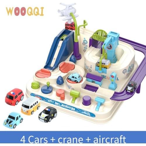 Racing Rial Car Model Educational Toys Adventure Game Mechanical Interactive Train Toy Mini Table Game for Children