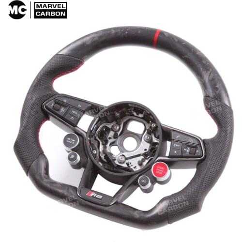 Customized Steering Wheel R8 TT Carbon Fiber For Au-di R8 、S1、S3、S4、S5、S6、S7、S8 、 RS3、RS4、 RS5、 RS6、 RS7