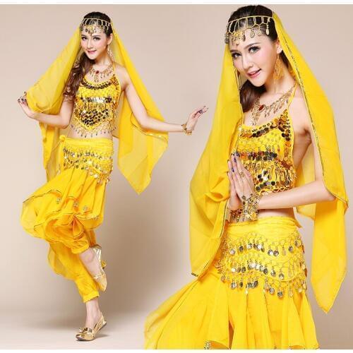 Indian Belly Dance Costume Performance Suit Female Bellydance New Professional Practice Clothes Women Oriental Dance Set H4551