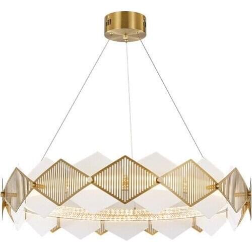 Creative Design Modern LED Chandelier Gold Lamp Living Room AC110V 220v Stainless Steel Bedroom Lights