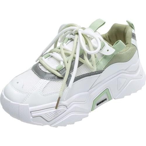 Women Platform Chunky Sneakers Designers Fashion Lace Up Casual Shoes Woman Tennis Basket Female Autumn Vulcanized Shoes 2021