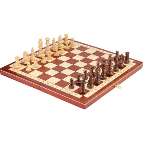 Large good quality solid wood chess hot stamping technology