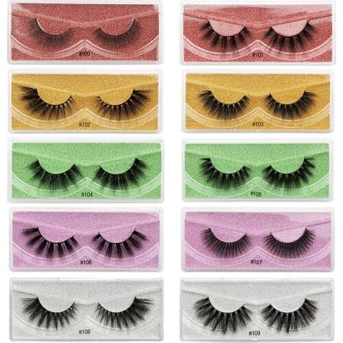Faux Mink Hair False Eyelashes Black Lashes Thick Long Eyelashes Extension Fluffy Soft Wispy Handmade 3D False Eyelashes