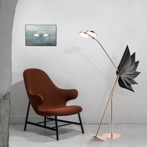 Nordic Denmark LED Floor Lamp Postmodern Foyer Floor Light Ostrich Office Lighing Floor Lamps For Living Room Bedroom Tall Lamp