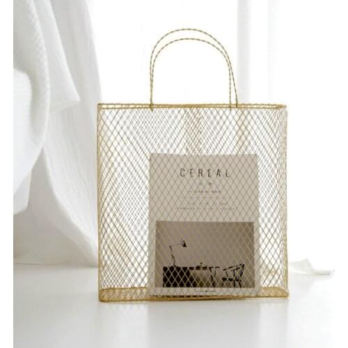 Nordic Designer Home Soft Storage Magazine Rack Storage Basket Ins Style Decorative Ornaments Bookshelf Storage Furniture