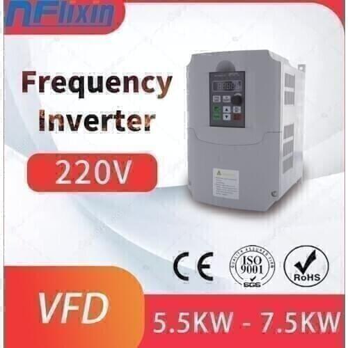 New Arrival! 220v Variable Frequency Drive 7.5kw VFD vector Inverter Motor Speed Control 0-400Hz Frequency Converter