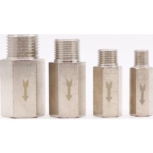 1/8" 1/4" 3/8" 1/2" BSP Male To Female Brass Pneumatic Check Valve Full Port One Way Non-return Valve For Air Water Oil Gas