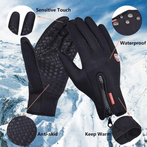 Motocross Gloves for Winter Moto Gloves Touch Screen Windproof Outdoor Sport Gloves Warm Mittens Women Man Anti-slip Waterproof