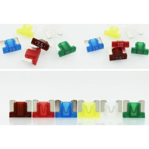 5pcs/lot Mini Fuse Auto Car Motorcycle Trucks Bus Insurance Tablets Illustration 30A 25A 20A 15A 10A 7.5A 5A 3A