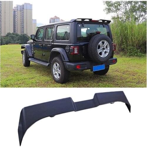 High quality ABS Black Rear Trunk Lip Spoiler Wing Fits For Jeep Wrangler JK JL 2007-2021