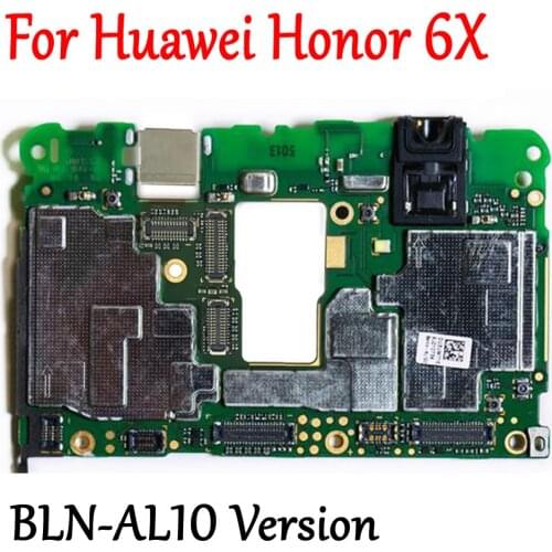 Tested Work Original Unlocked Motherboard For Huawei Honor 6X BLN-AL10 32GB 64GB Logic Circuit Electronic Panel Chips