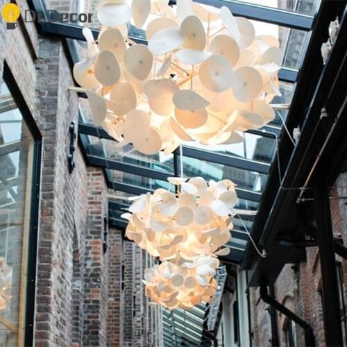 Modern Creative Fabric Flower LED Pendant Lights Lighting Living Room Decoration Pendant Lamp for Home Cafe Hotel Hanging Lamp