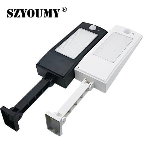 SZYOUMY 48LED Solar Light Outdoor Decor Waterproof PIR Motion Sensor Solar LED Wireless Wall Light Garden Street 2 Color