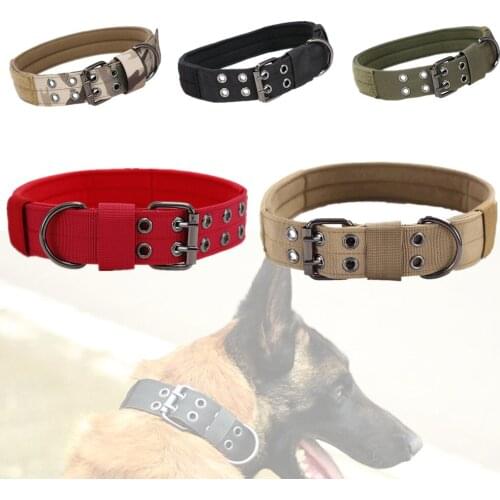 2 pcs/lot Nylon anti abrasion five speed adjusting needle buckle dog ring medium and large dog outdoor tactical dog ring