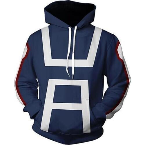 My Hero Academia Hoodie Jacket 3D Printed Katsuki Bakugou ANHA Boku no Hero Academia Turtleneck Sweater Casual Top Costume S-5XL
