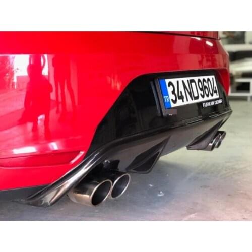 1pair For Seat Leon FR 90mm Double Tip Style Exhaust Tip System End Pipe Stainless Steel Car Exhaust Pipe For All Cars Quality