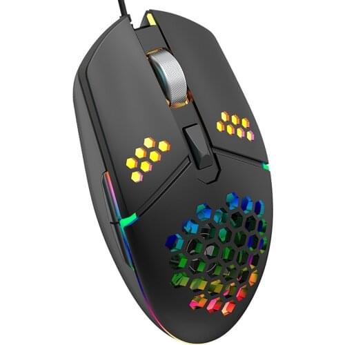 USB Wired Game Mouse Adjustable DPI Computer RGB Luminous Mice Macro Program Cable TV Bidding Mouse Fan Cooling For Laptop PC