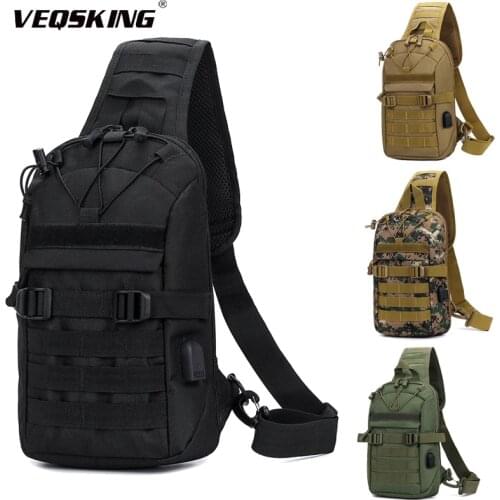 Unisex Outdoor Military Climbing Chest Bag,Wear-resistant Hiking Inclined Shoulder Bag,Ultralight Camouflage Tactical Bags