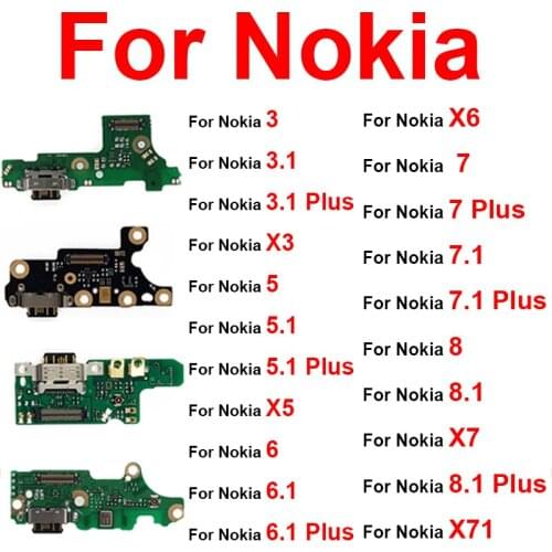 Microphone USB Jack Charge Connector Board For Nokia 2 TA1029 TA1035 Mic Charging Port Dock Flex Cable Board Replacement Parts