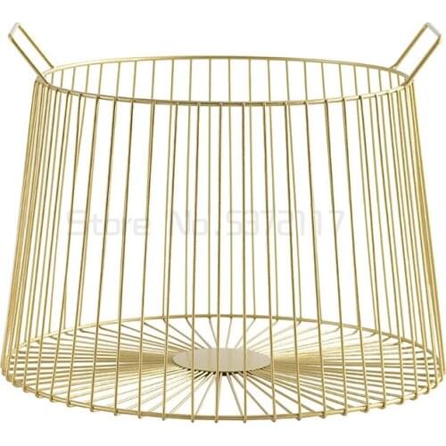 Golden dirty clothes basket household Nordic simple dirty clothes storage basket Bathroom Storage Basket