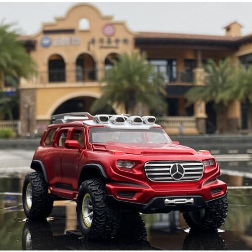 1:32 Mercedes-Benz Big G Egf New Energy Off-Road Vehicle Car Model Simulation Sound And Light Pull Back Alloy Car Decoration