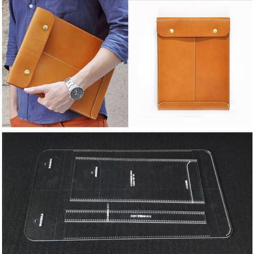 1 Set Acrylic Leather Template Home Handwork Leathercraft Sewing Pattern Tools Accessory Envelope bag DIY 31*24.5*2cm