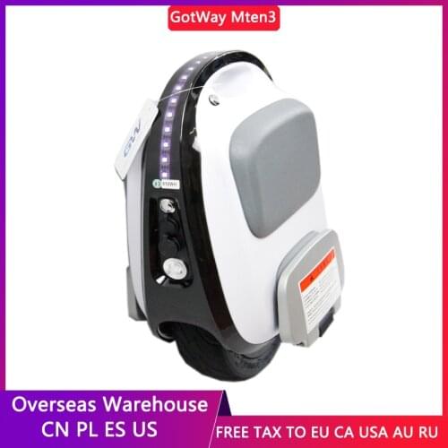 2020 Gotway Mten3 Electric Unicycle 84V 512WH 10 Inch Wide Tire With Anti-idling Button Overseas Warehouse Completed Delivery