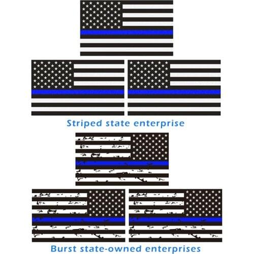 3pcs/set Reflective Car Stickers American USA Flag Police USA American Waterproof Flag Car Decal Sticker Car Styling Accessories