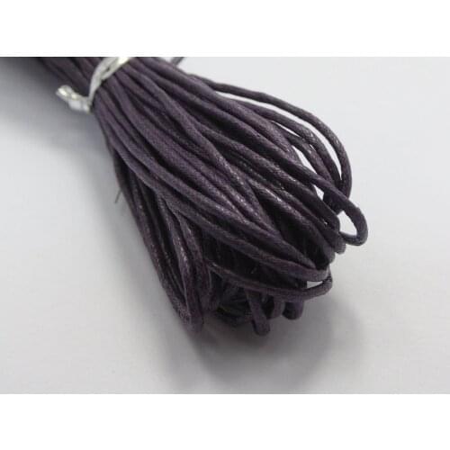 50 Meters Dark Purple Waxed Cotton Beading Cord 1.5mm Macrame Jewelry String