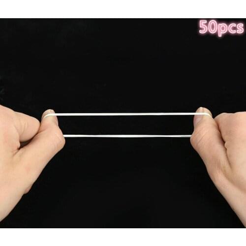 50pcs high quality natural rubber Elastic Rope Rubber Band for Women Girls Bind Tie Ponytail Holder Accessories Hair Styling Too