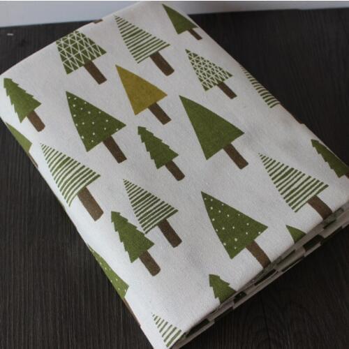 50x150cm Cotton Christmas Tree Fabric Cloth DIY Handmade Sewing Patchwork Sofa Pillow Cover Curtain Tablecloth Mat Wallet Bag