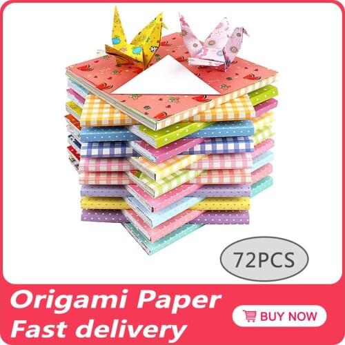 72pcs 15CM Pattern Home Origami Paper Kids DIY Craft Paper Double Sided Creativity For Kids Origami New Year Xmas Gifts