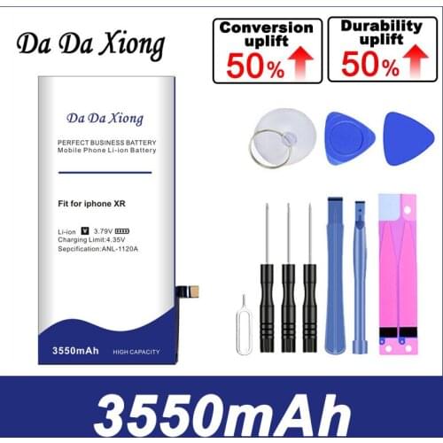 High Capacity Battery for iPhone XR 0 cycles mobile phone Replacement battery 3550mAh large capacity batteries + free tool