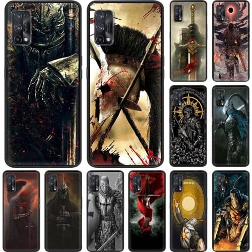 Case Oppo Realme 6 7 C21 C3 XT 8 7i 5 Pro A53 A52 A9 2020 A94 A74 5G Capa Black Shell Phone Coque Praise The Sun Dark Souls