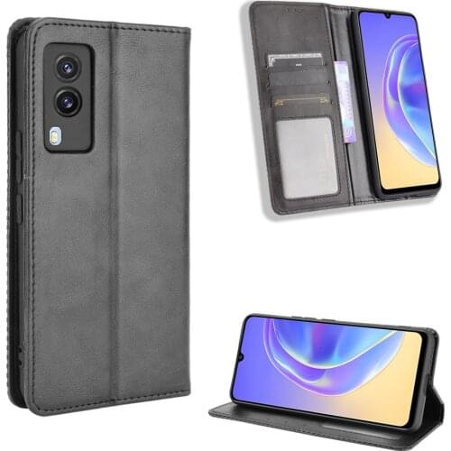 Premium PU Leather Case For VIVO V21 4G V2066 5G V2050 Magnet Flip Book Case Cover on or VIVO V21E 5G V2055