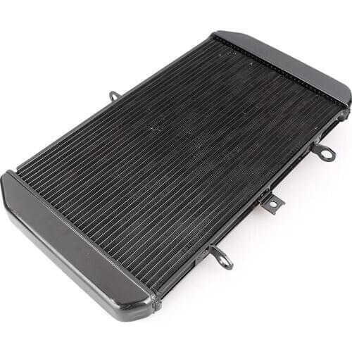 CNC Aluminum Motorcycle Cooling Radiator Fan Water Tank For Kawasaki Z1000 2007 2008 2009 2010 Black