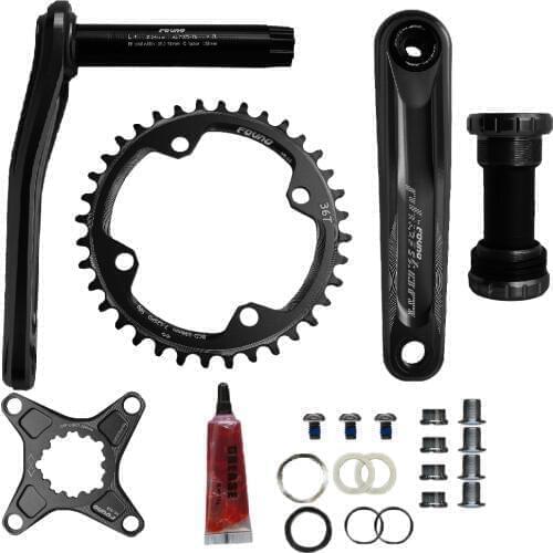 Fovno 170mm Mountain Bike Road Bicycle Crankset 32T 34T 36T 38T chain wheel 104BCD turn GXP Adapter BB30 For SRAM SHIMANO Part