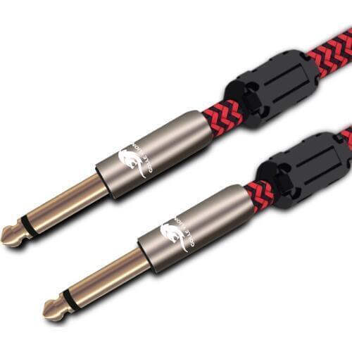 MONO 6.5mm to 6.5mm Male jack Mono Shield Audio Cable Amplifier Mixer Mixing Console Guitar pedal Electronic organ Cable