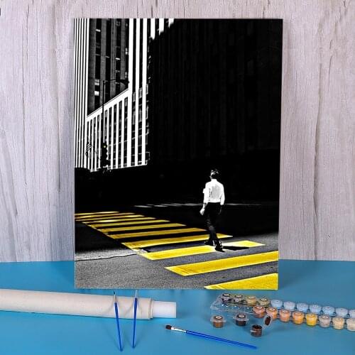 Photograph European Landscape Painting By Numbers Set Acrylic Paints 40*50 Canvas Painting Wall Paintings Crafts Drawing