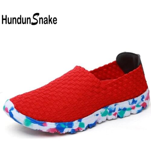 Summer Woven Tennis Feminino Female Sneakers Sport Woman Running Shoes Woman Sports Shoes Lady Without Laces Red Athletic E-380