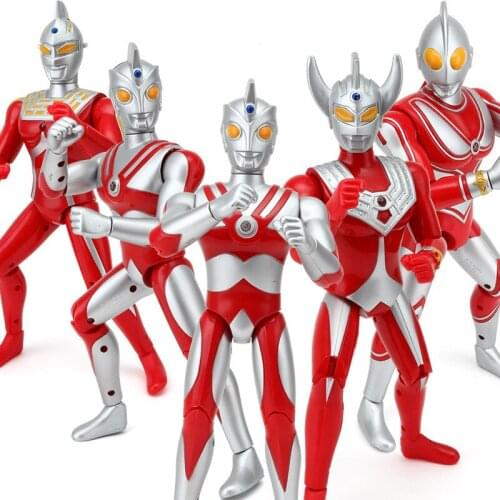 18cm 25cm Ultraman Taro Seven Jack Ace Cute Action Figures PVC Doll Collection Model Sound Toys Childrens Holiday gifts
