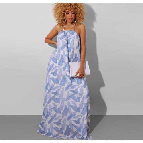 Fashionable womens dress Soft slip dress Sexy backless dress Big skirt Loose style Party wear