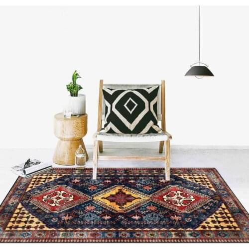 Fashion Bohemian Geometric Stitching Ethnic Style Living Room Bedroom Bedside Carpet Floor Mat Customization