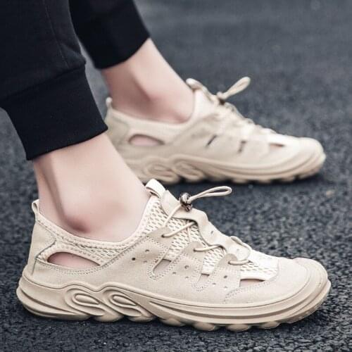 Men Quick-Dry Wading Shoes Water Shoes Breathable Mesh Upstream Sandals Antiskid Outdoor Sports Wearproof Beach Sneakers Slipper