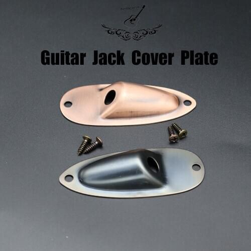 1 pcs Boat-Shaped Guitar Jack Cover Plate Guitar Bass Jack Cover Jack Plate for ST SQ Electric Guitar