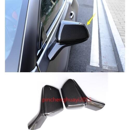 For Chevrolet Camaro 2016 2017 2018 Real Carbon Fiber Door Rearview Mirror Cover Trim 2pcs